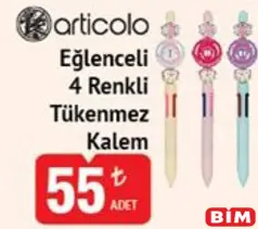 ARTİCOLO EĞLENCELİ 4 RENKLİ TÜKENMEZ KALEM fiyat ve kampanya bilgisi